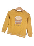 Long-sleeve shirt with fries patch, curry