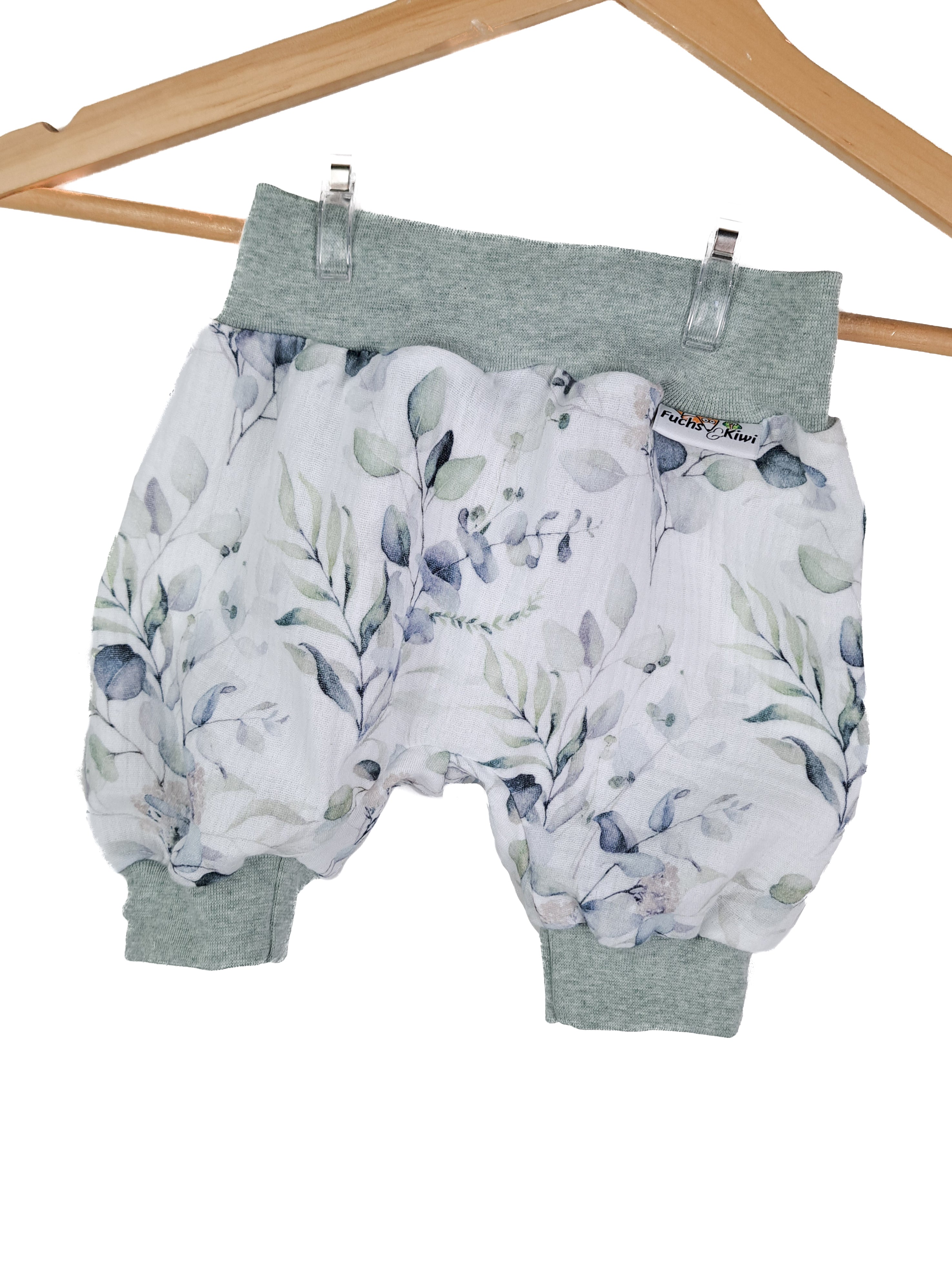 Kurze Hose Musselin Eukalyptustraum 86/92