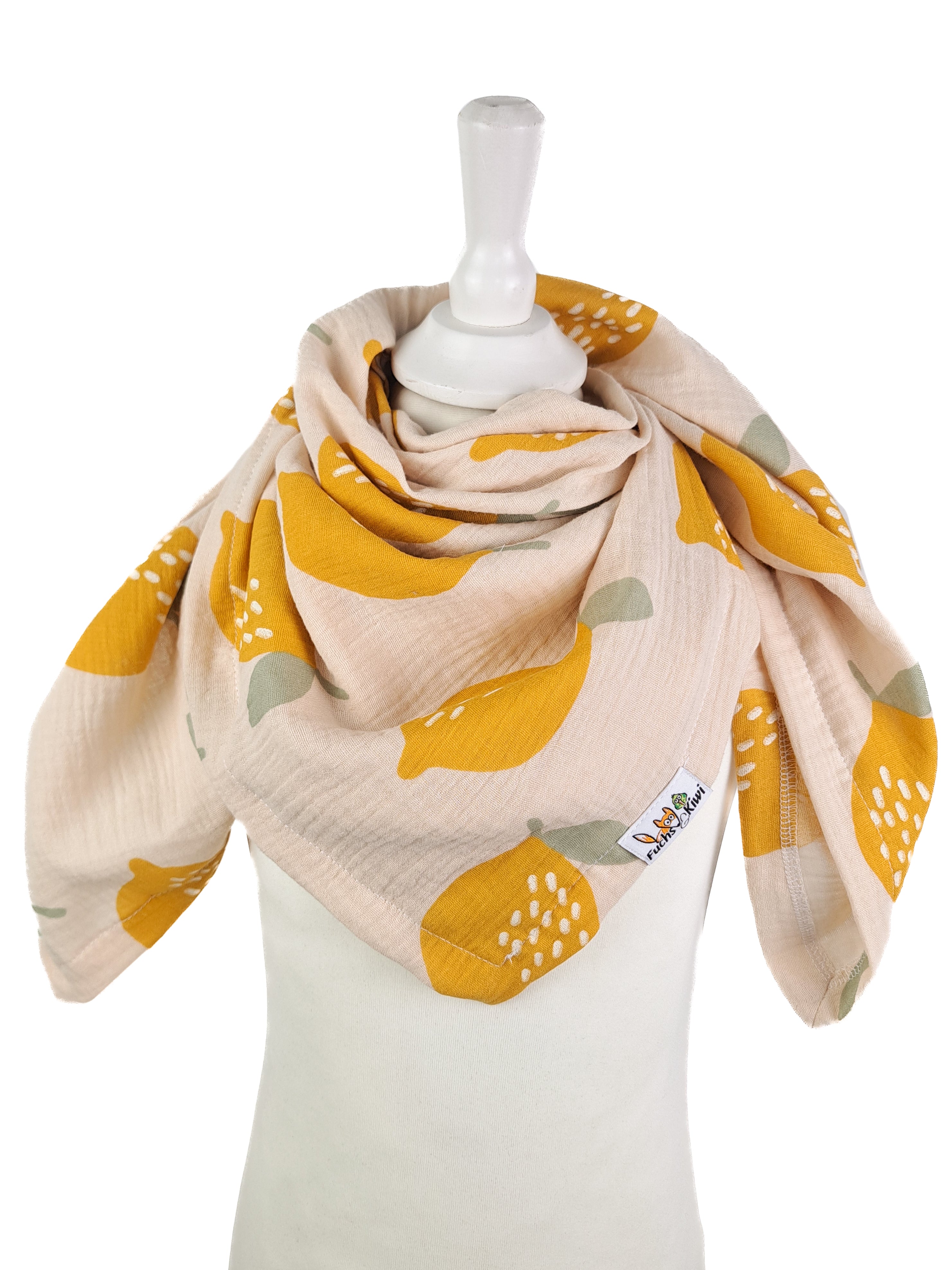 Muslin Tie-On Cloth Lemon Dream