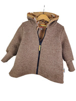 Overcoat, mottled brown, with Autumn Crocus