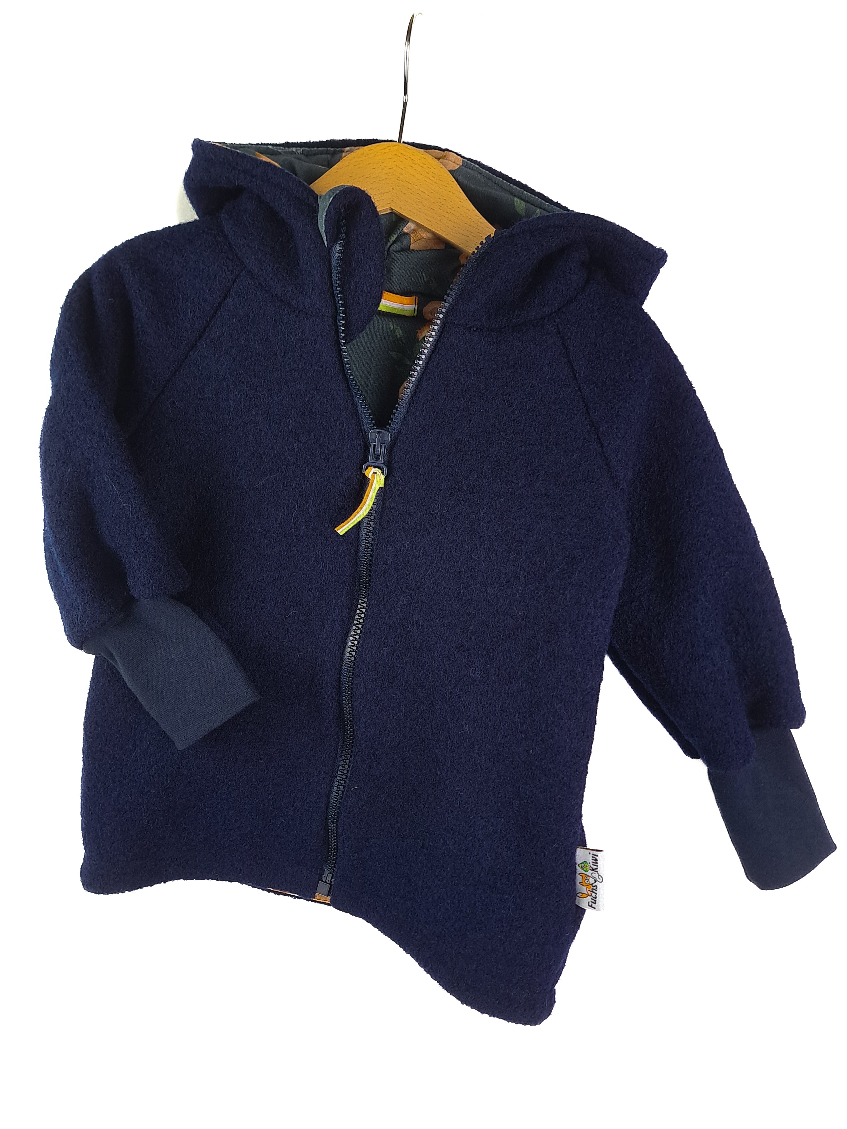 Walkjacke blau mit Teddybär
