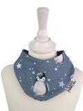Halstuch Pinguine blau
