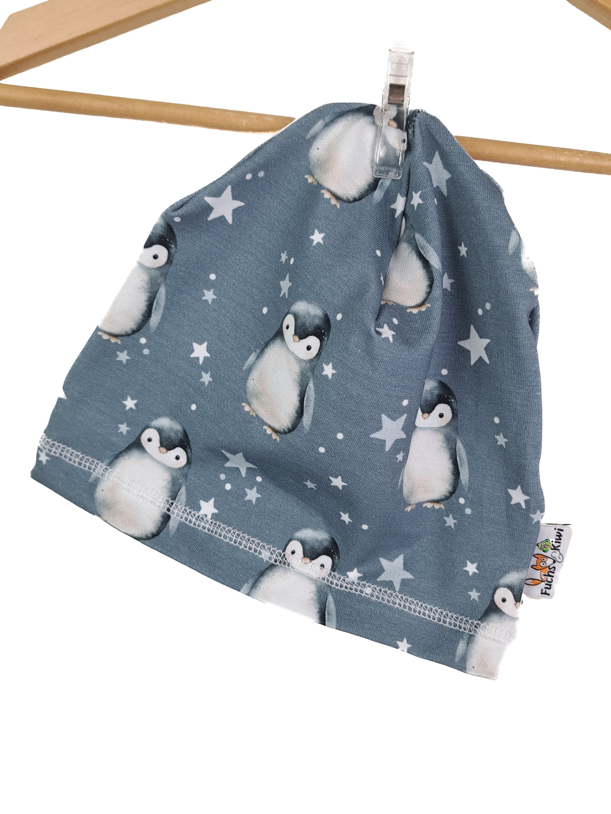 Beanie Pinguine blau