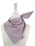Halstuch zum Binden Streifen mauve