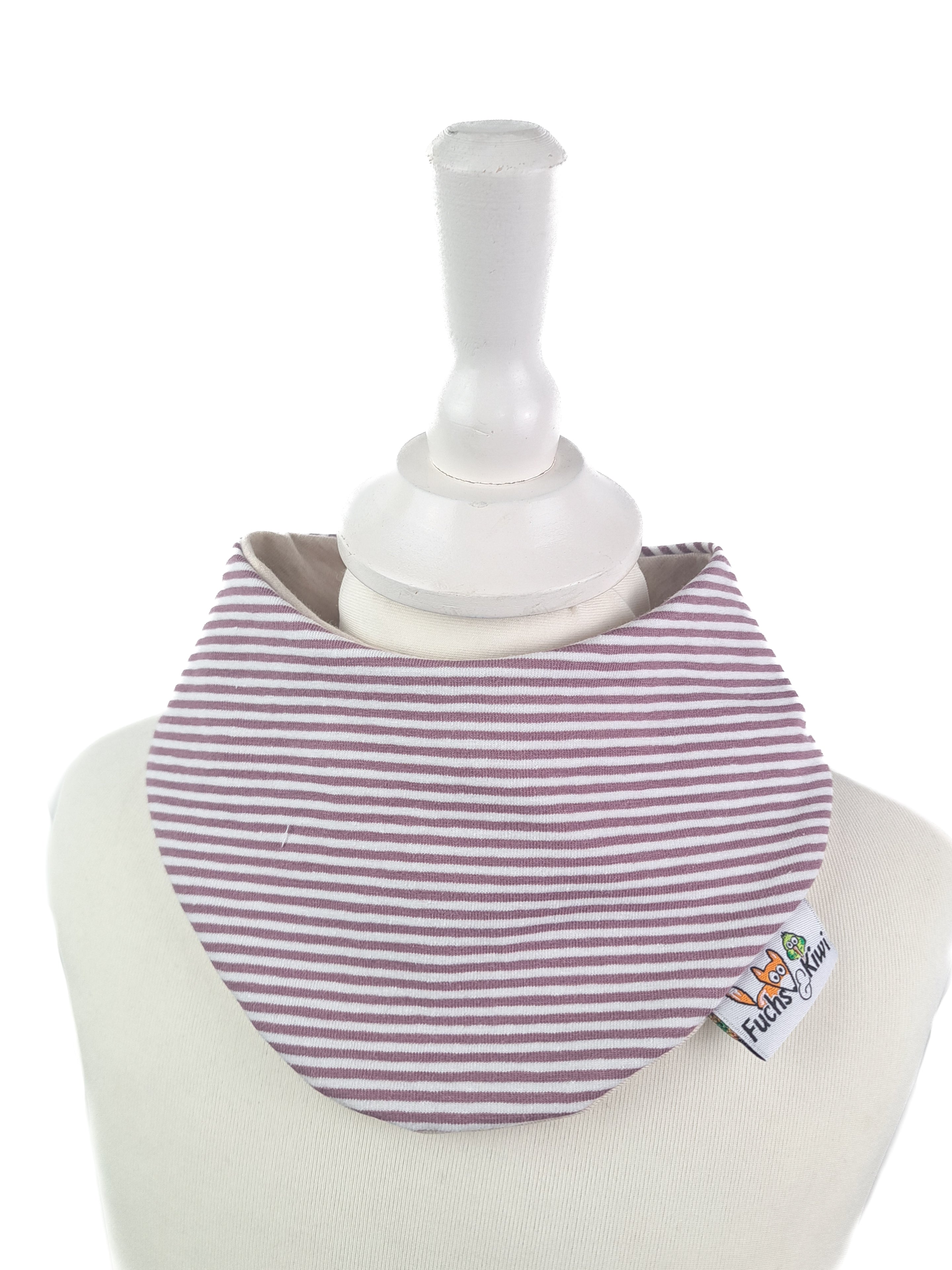Striped Scarf, Mauve