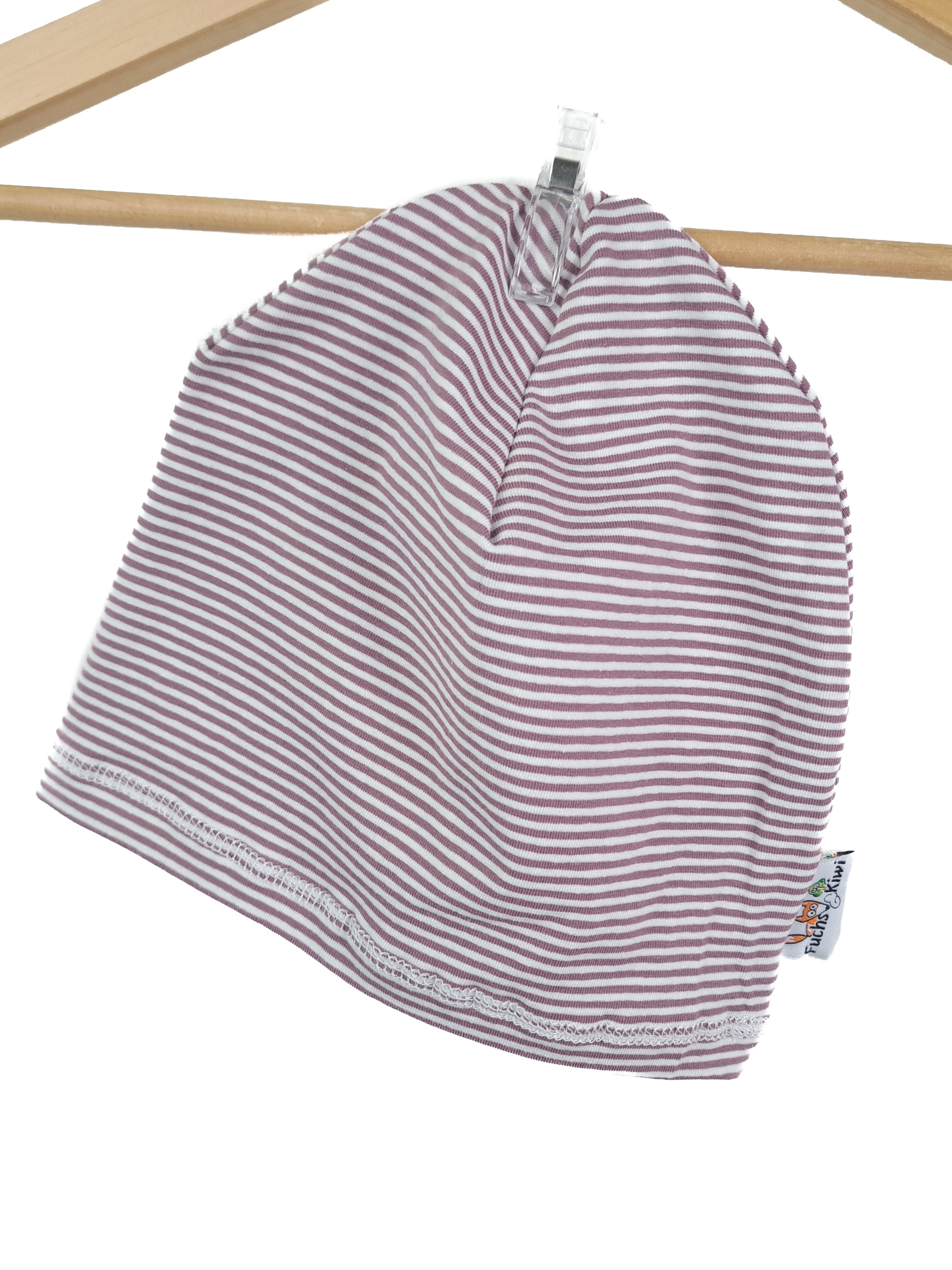 Beanie Streifen mauve