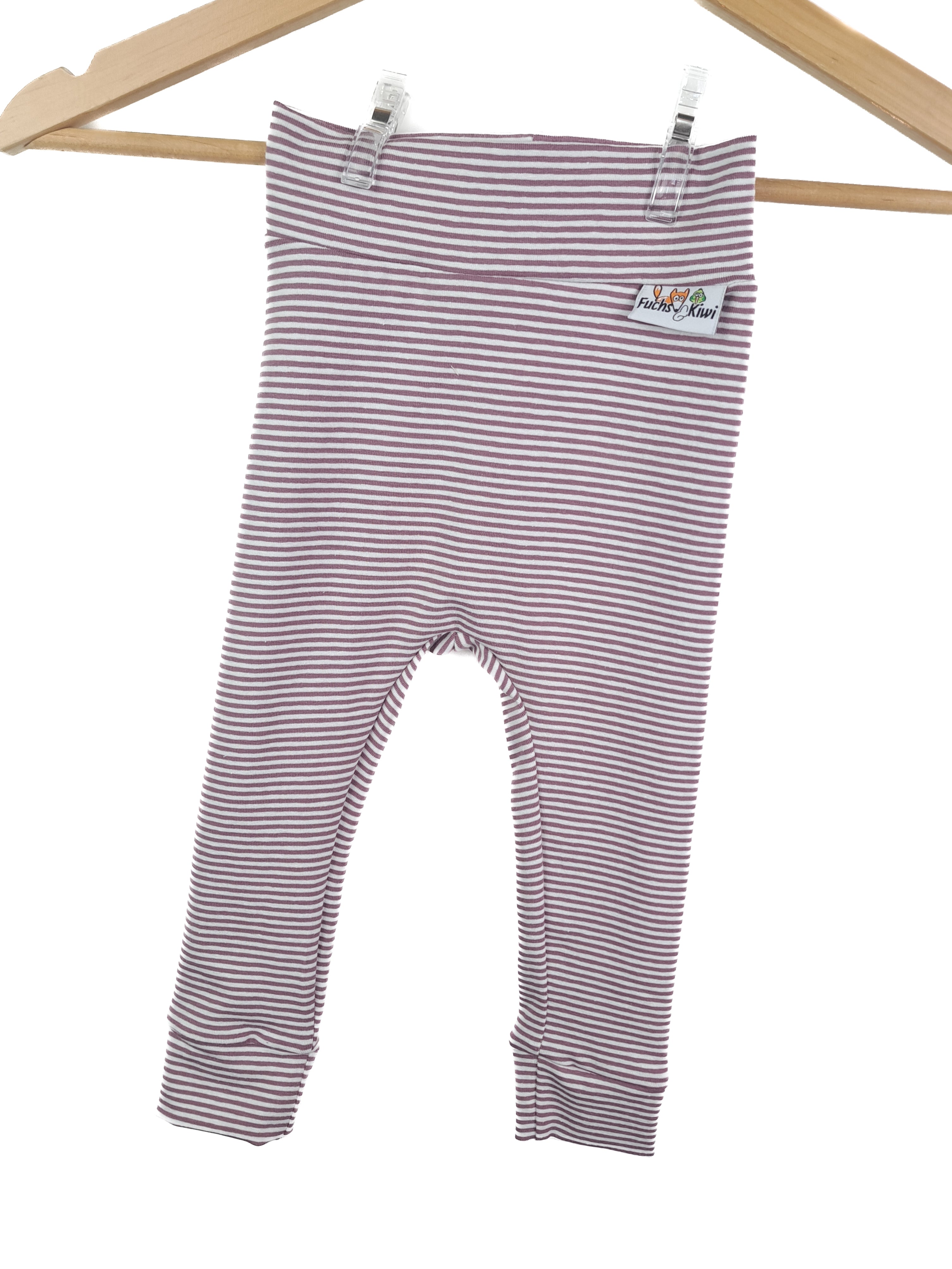 Leggings Streifen mauve