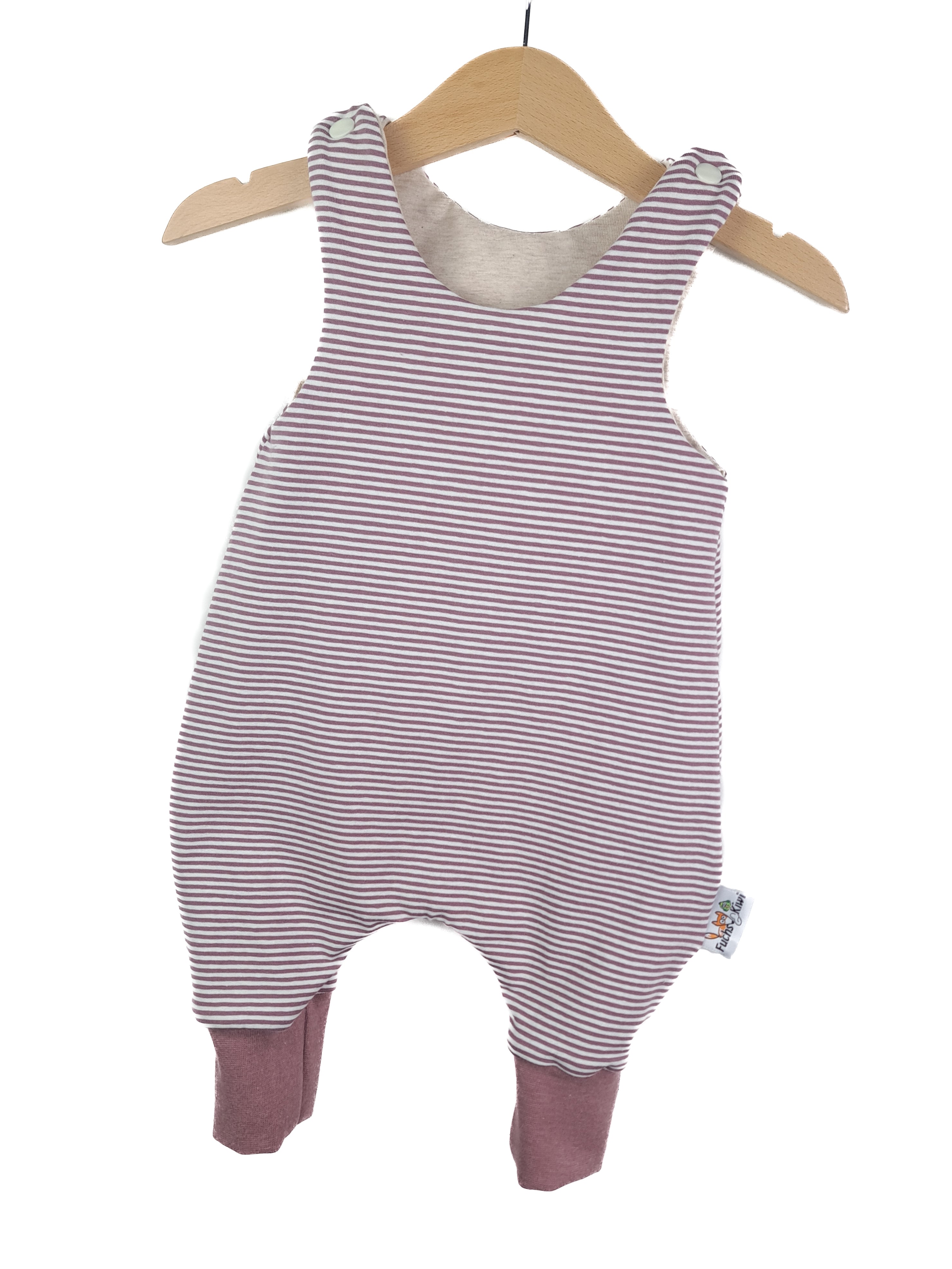 Strampler Streifen mauve