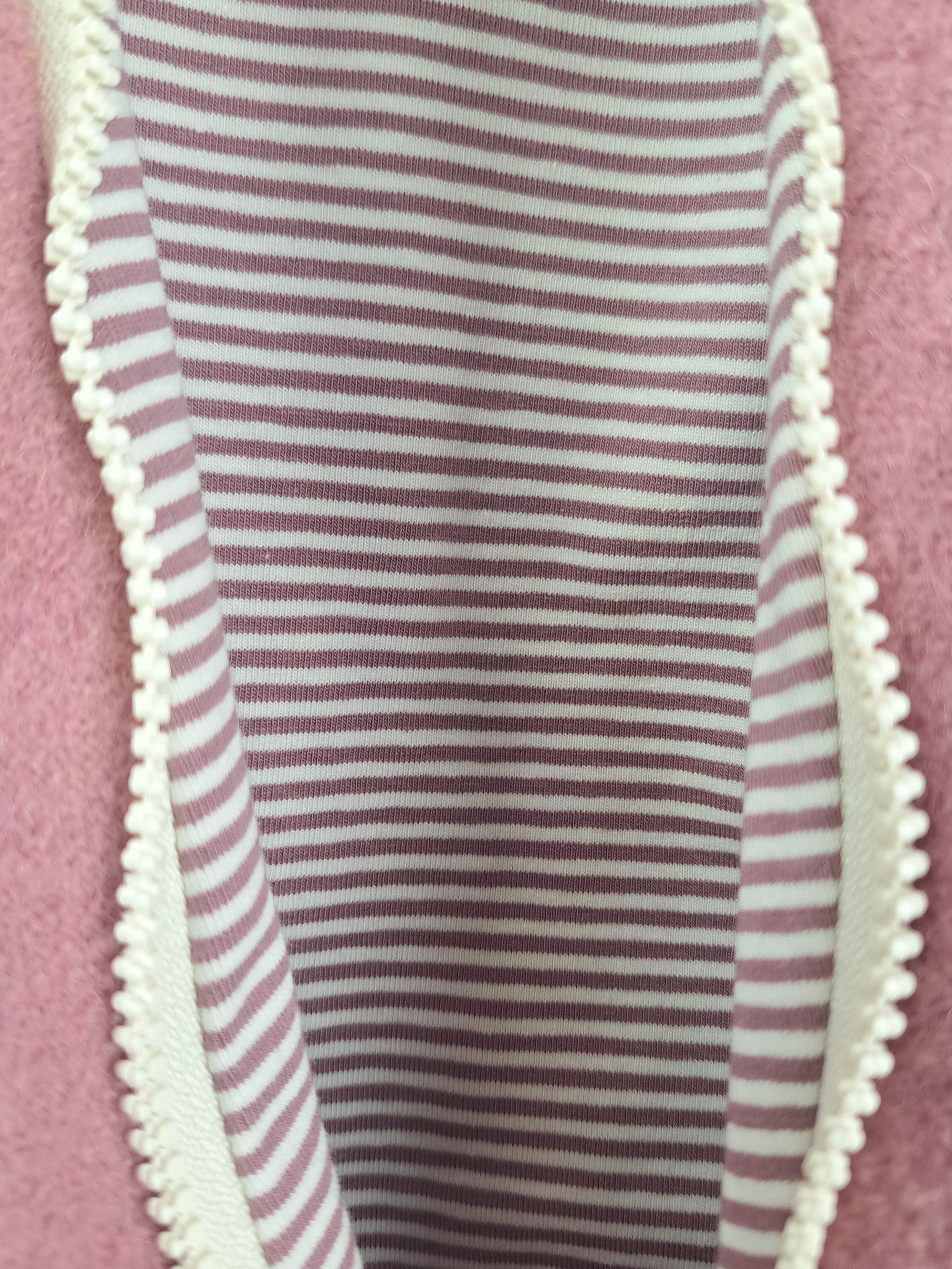 Walkoverall altrosa mit Streifen mauve