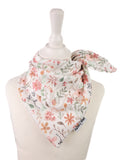 Tie-on Neck Scarf Fine Rib Floral Meadow