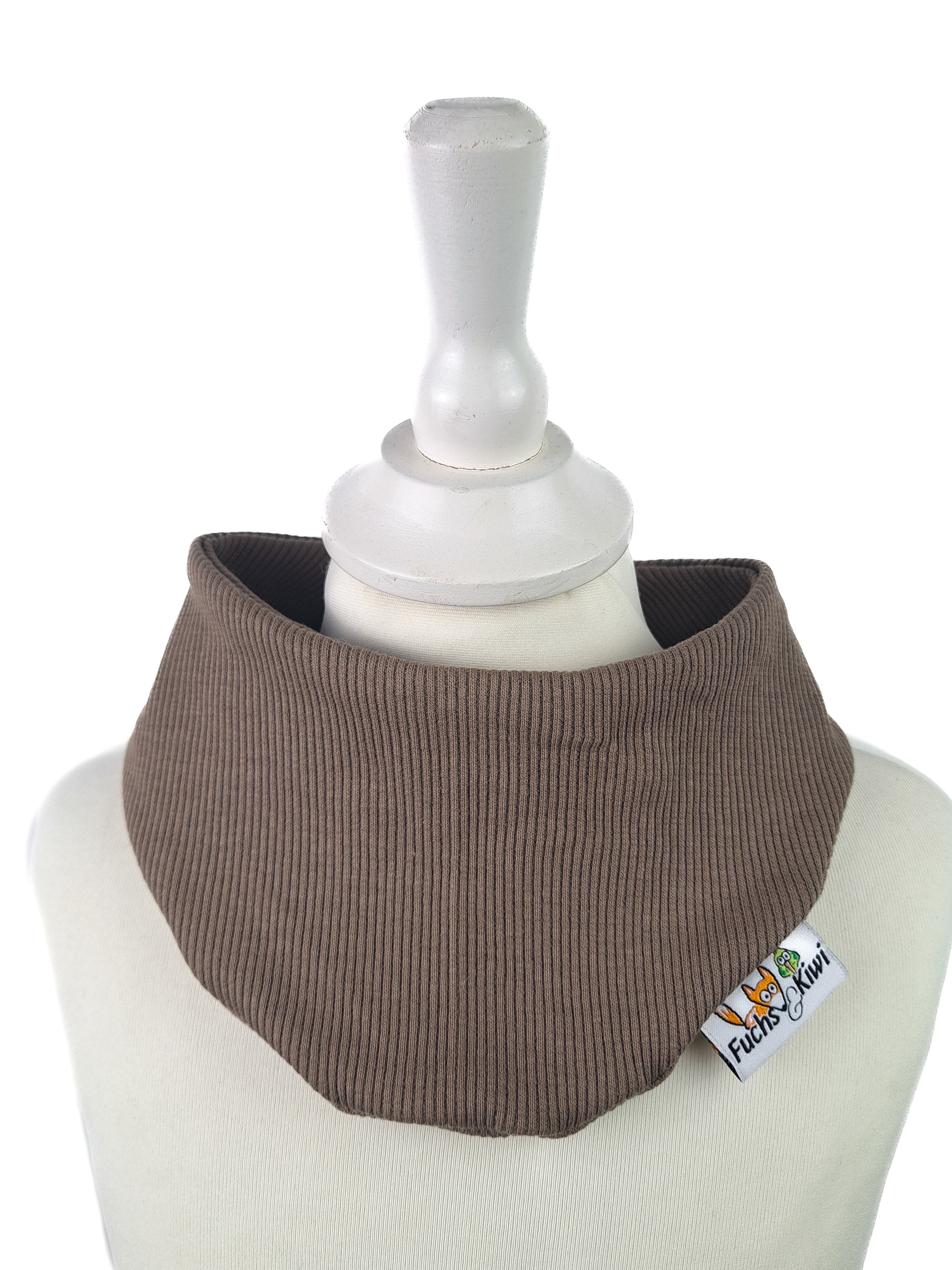 Halstuch Feinripp taupe