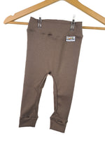 Taupe fine rib leggings