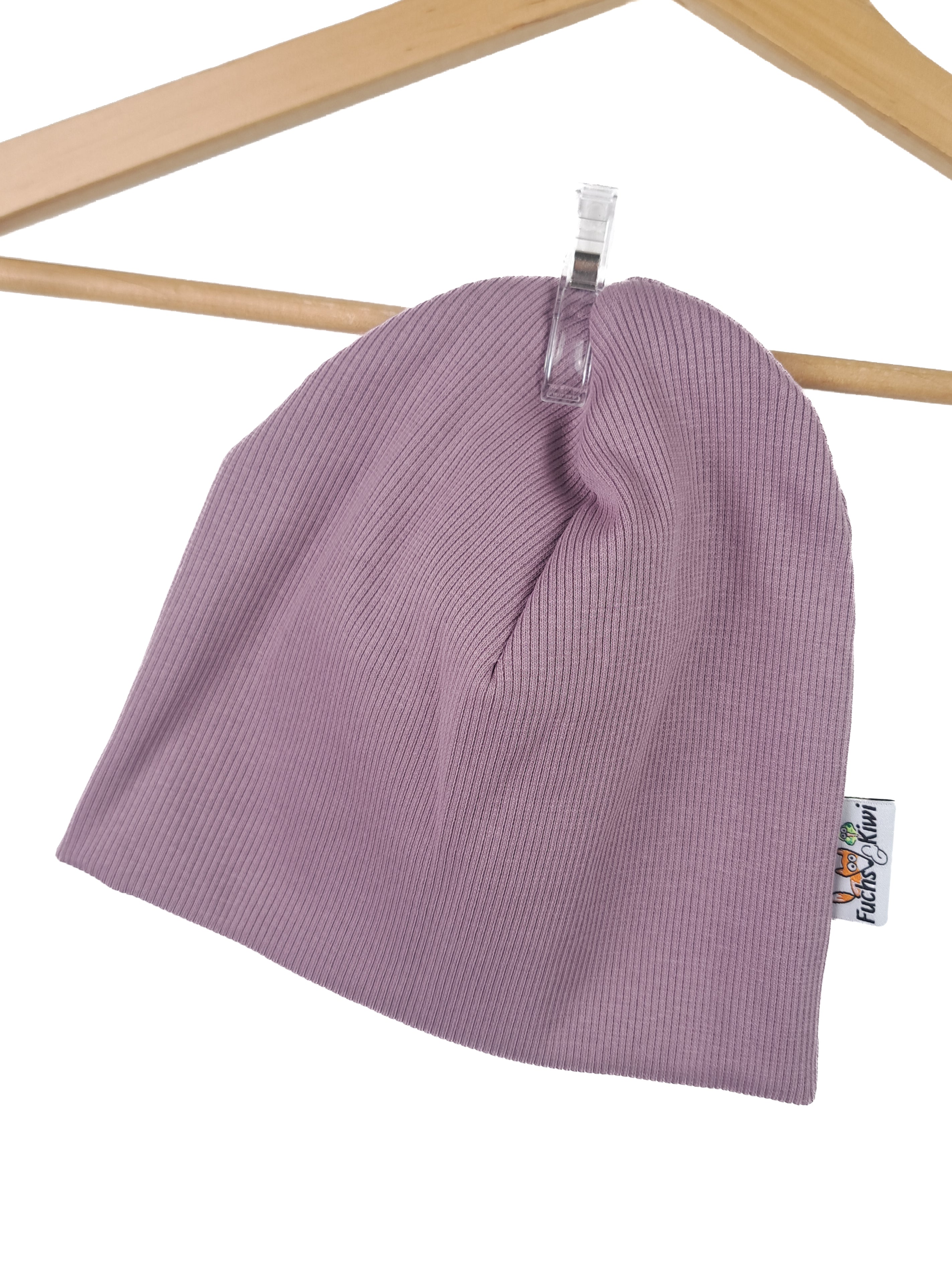 Beanie Feinripp mauve
