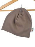 Beanie Feinripp taupe