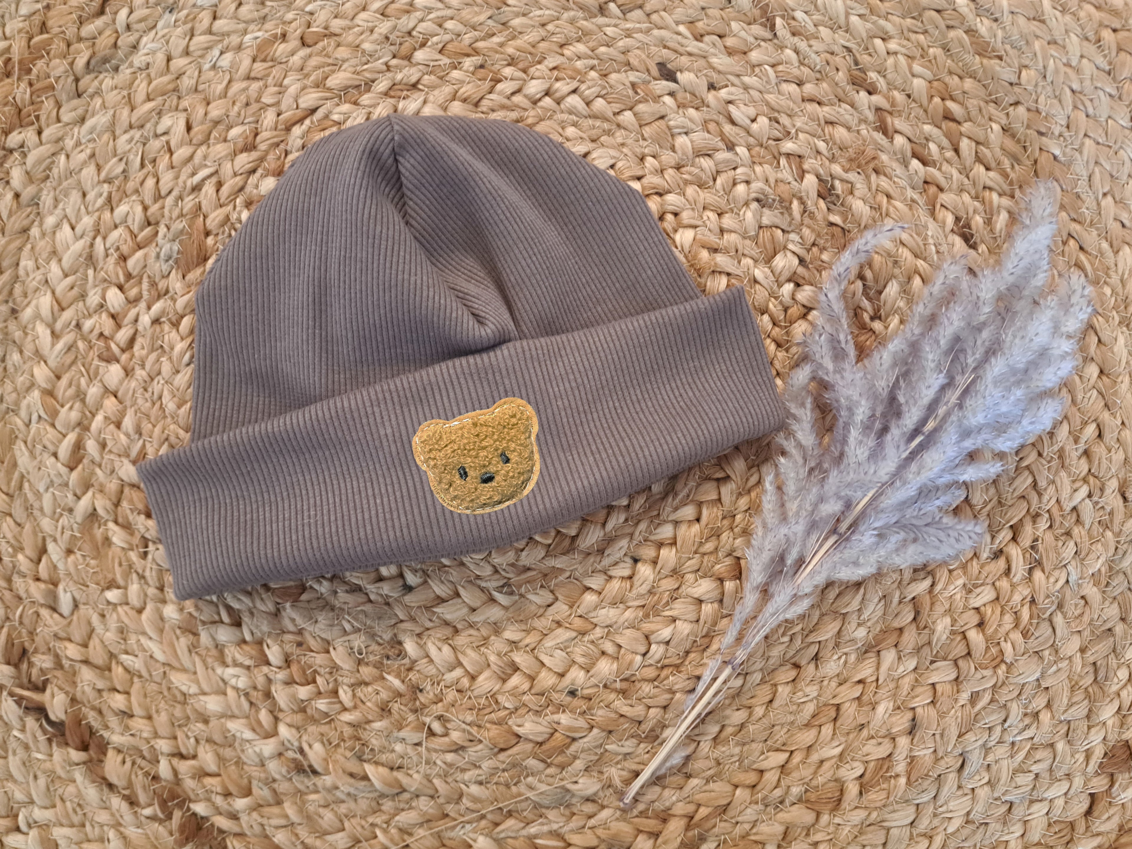 Hipster Beanie Feinripp taupe