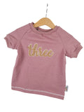 T-Shirt Three-Patch altrosa 86/92