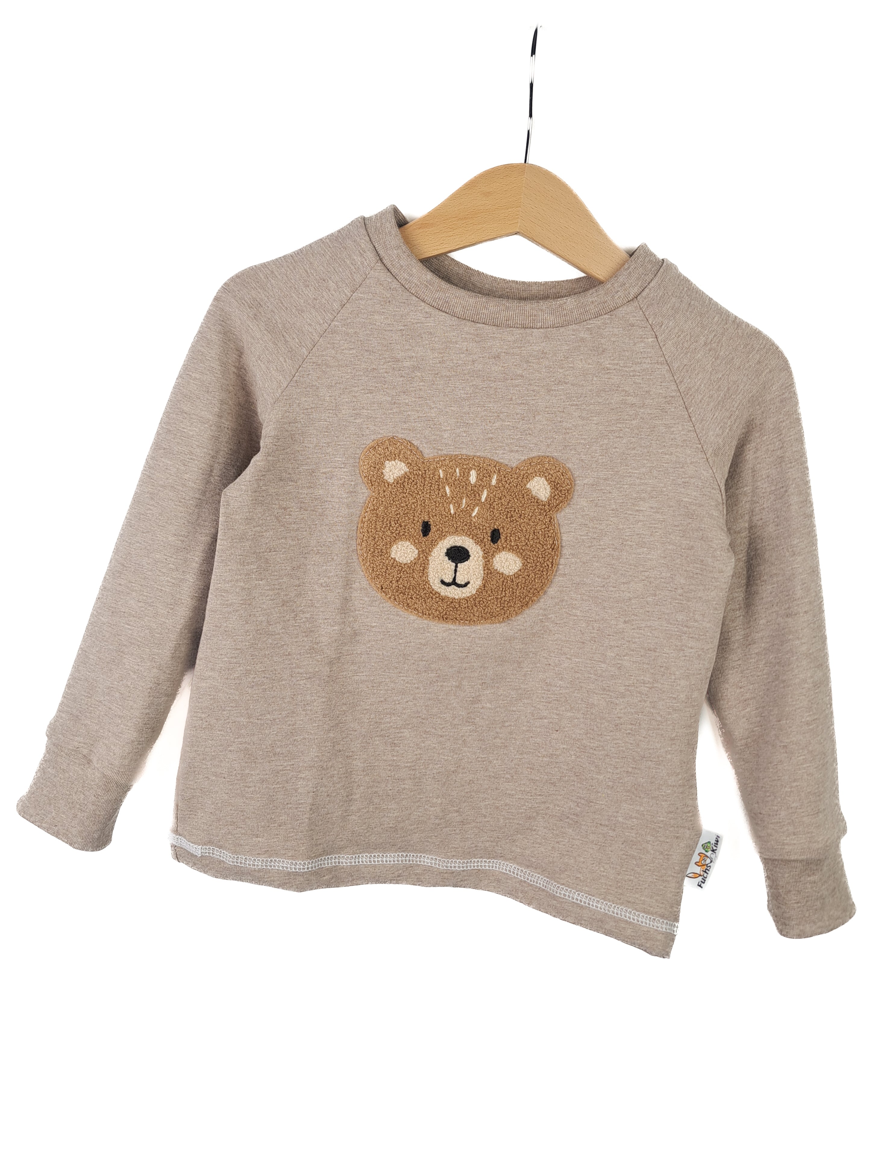 Langarmshirt Bärchi-Patch sand