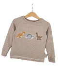 Langarmshirt Dinolieblinge-Patch sand