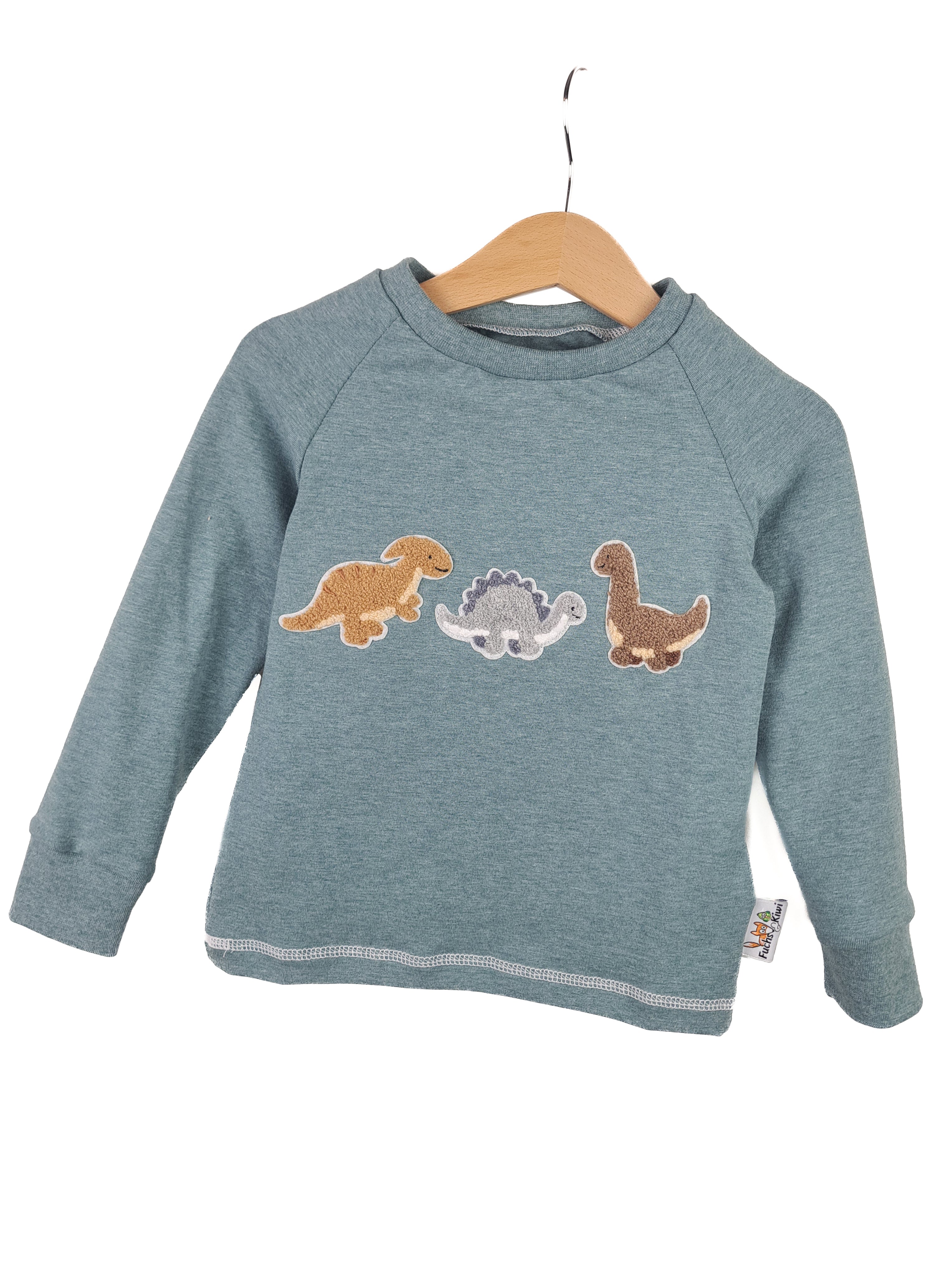 Long-sleeve shirt Dinosaur Favorites patch old mint
