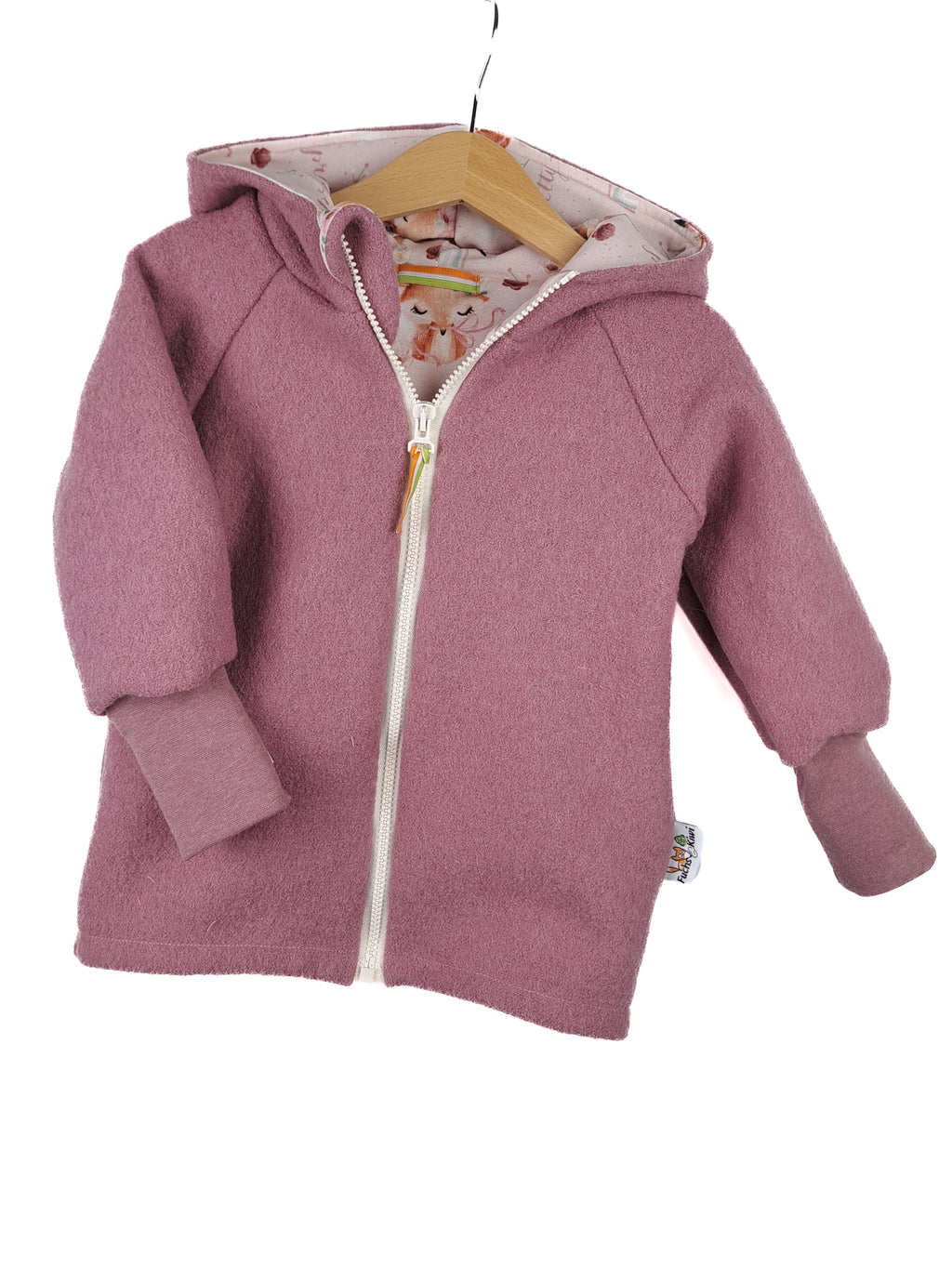 Walkjacke altrosa mit Fuchsi rosa