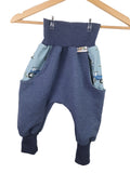 Indi Sweat Pumphose dunkelblau mit Traktoren blau
