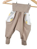 Indi Pumphose Sweat sand meliert mit Zitronen 68/74