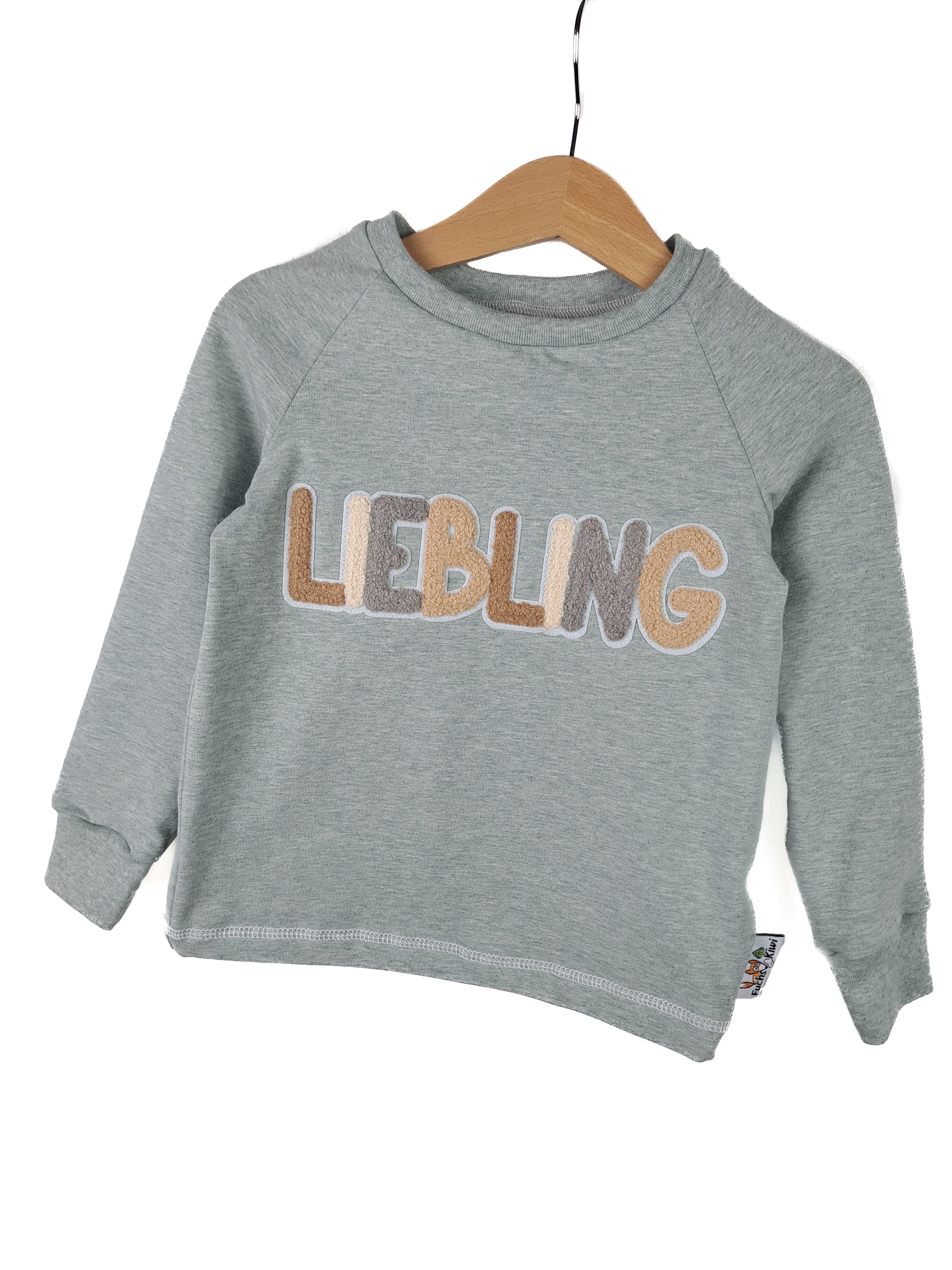Langarmshirt Liebling-Patch mint