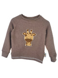 Long-sleeved T-shirt with giraffe head patch