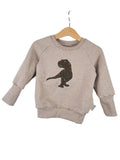Pullover T-Rex-Patch khaki/sand