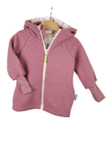 Walkjacke altrosa mit Blumenmeer 110/116