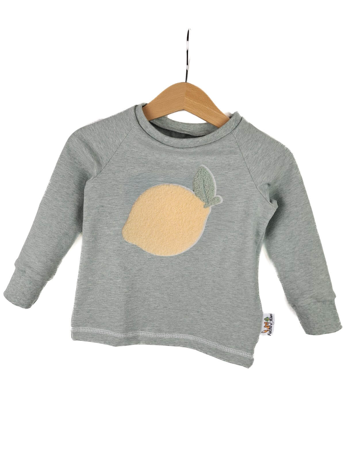 Langarmshirt Zitrone-Patch mint