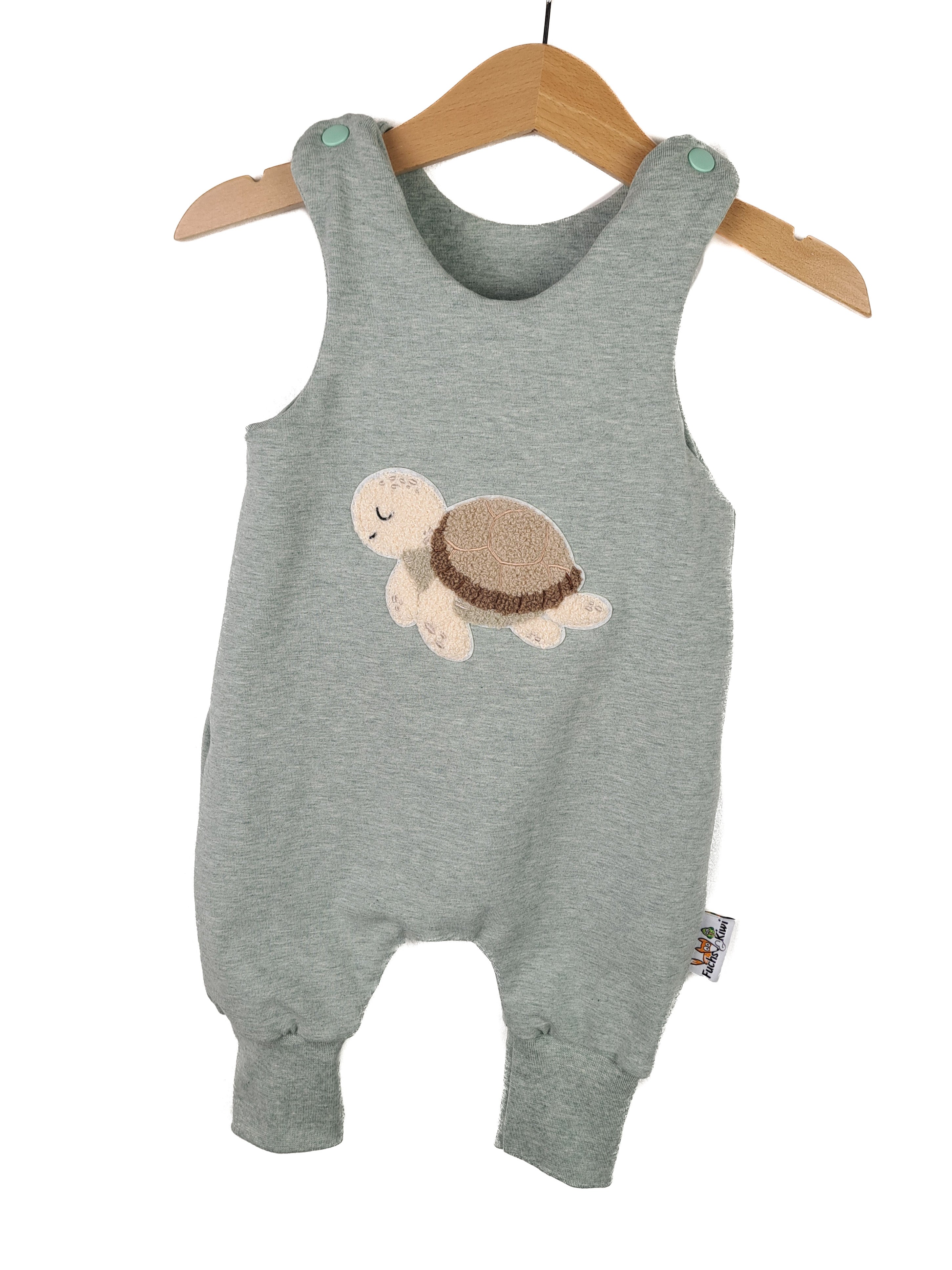 Romper turtle patch mint