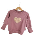 Pullover Leo Herz-Patch altrosa