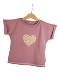 Shirty Leo Herz-Patch altrosa