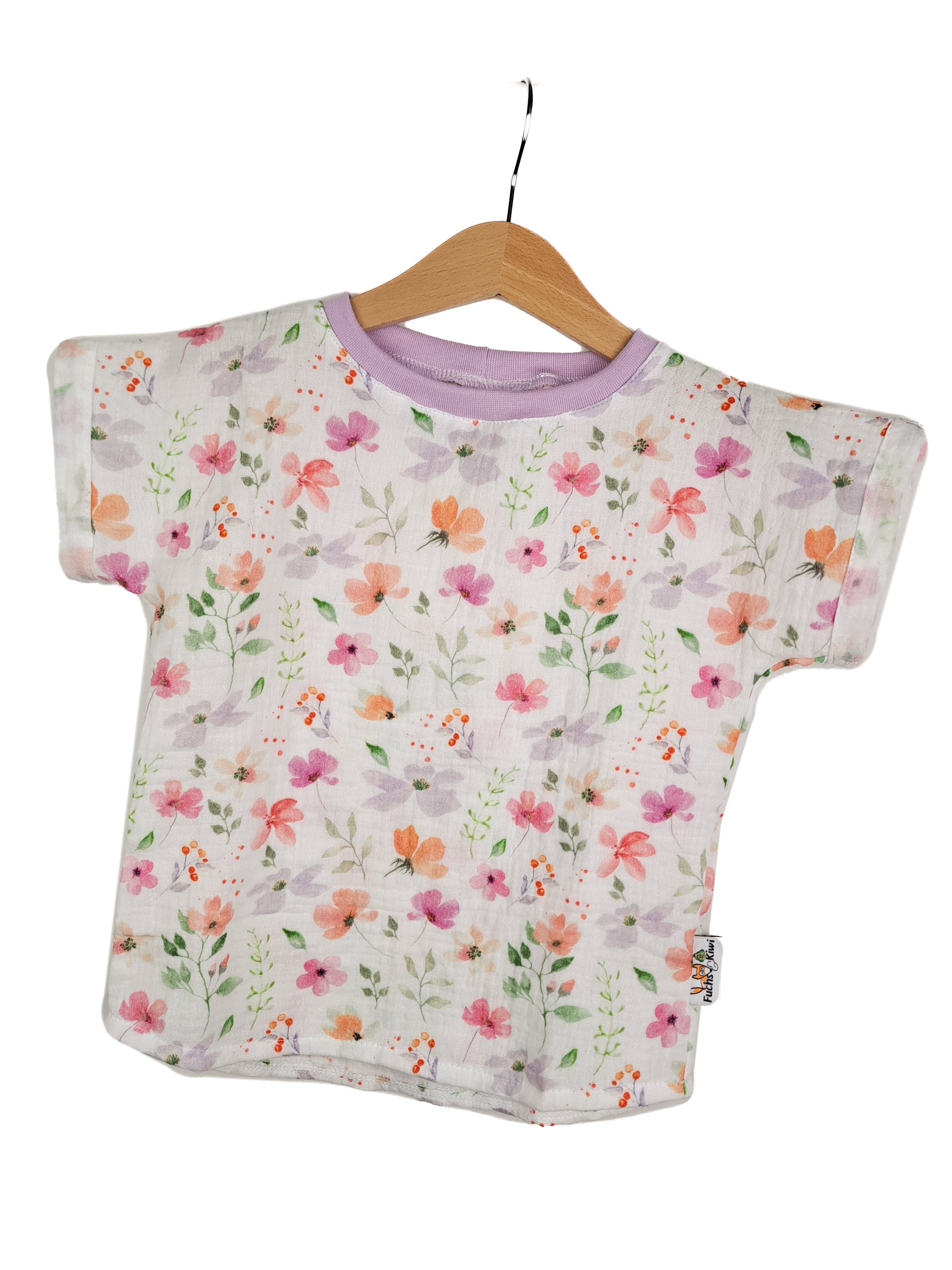 Shirty Musselin Blumen pastell 98/104
