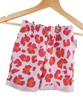 Kurze Shorts Musselin Leo pink