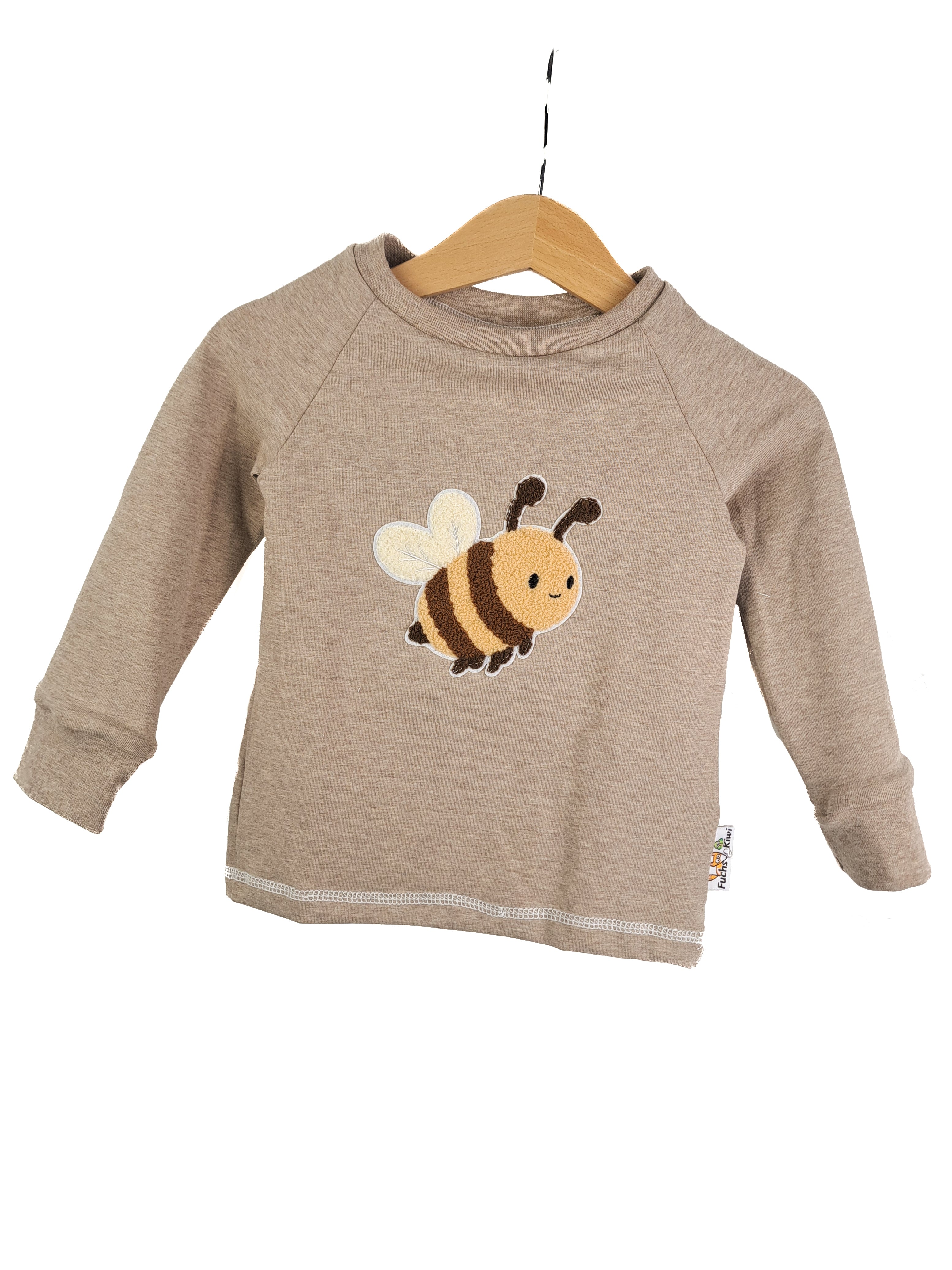 Long-sleeve shirt bee patch sand