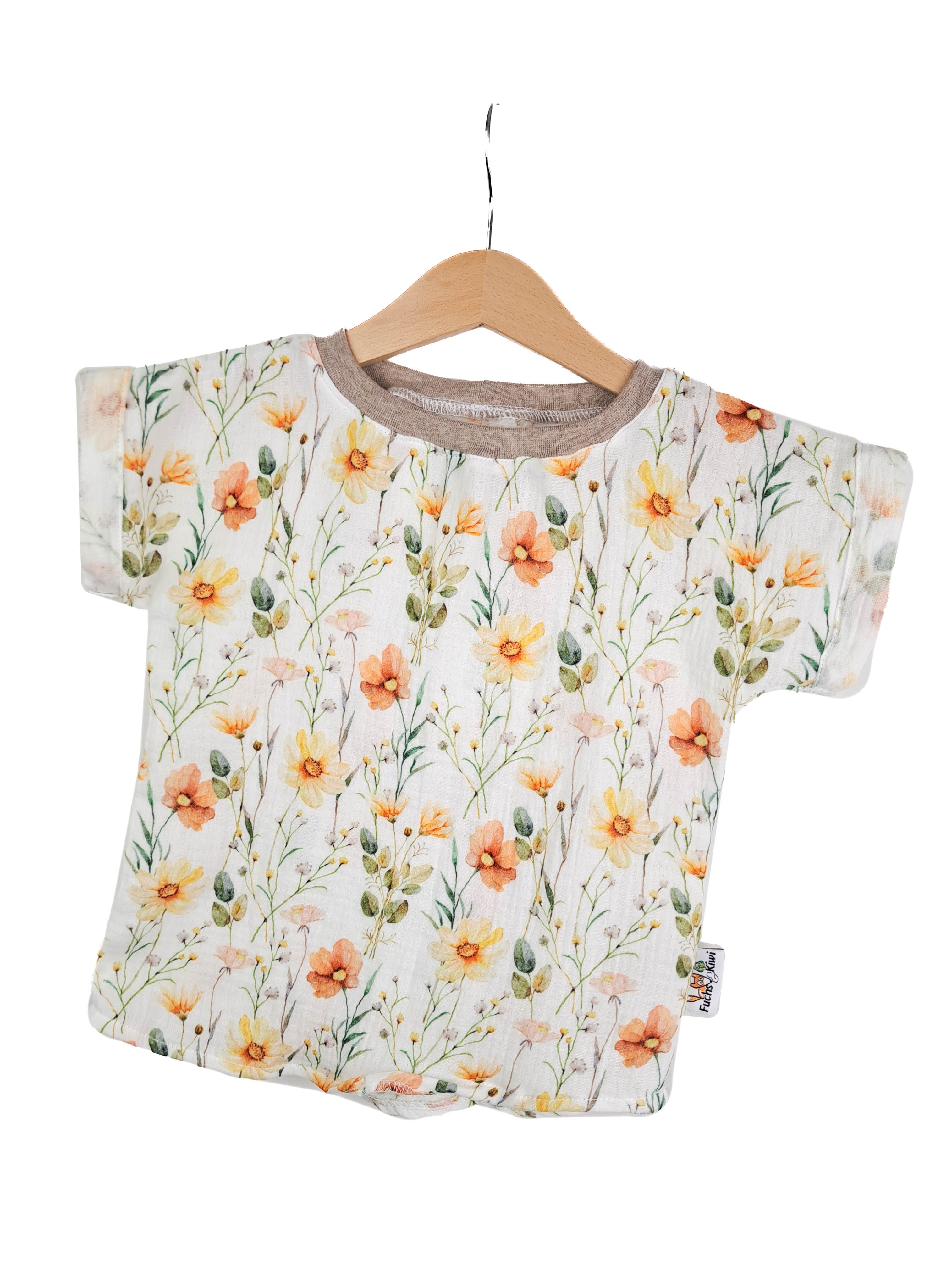 Shirty Musselin Sommerblumen pastell 86/92