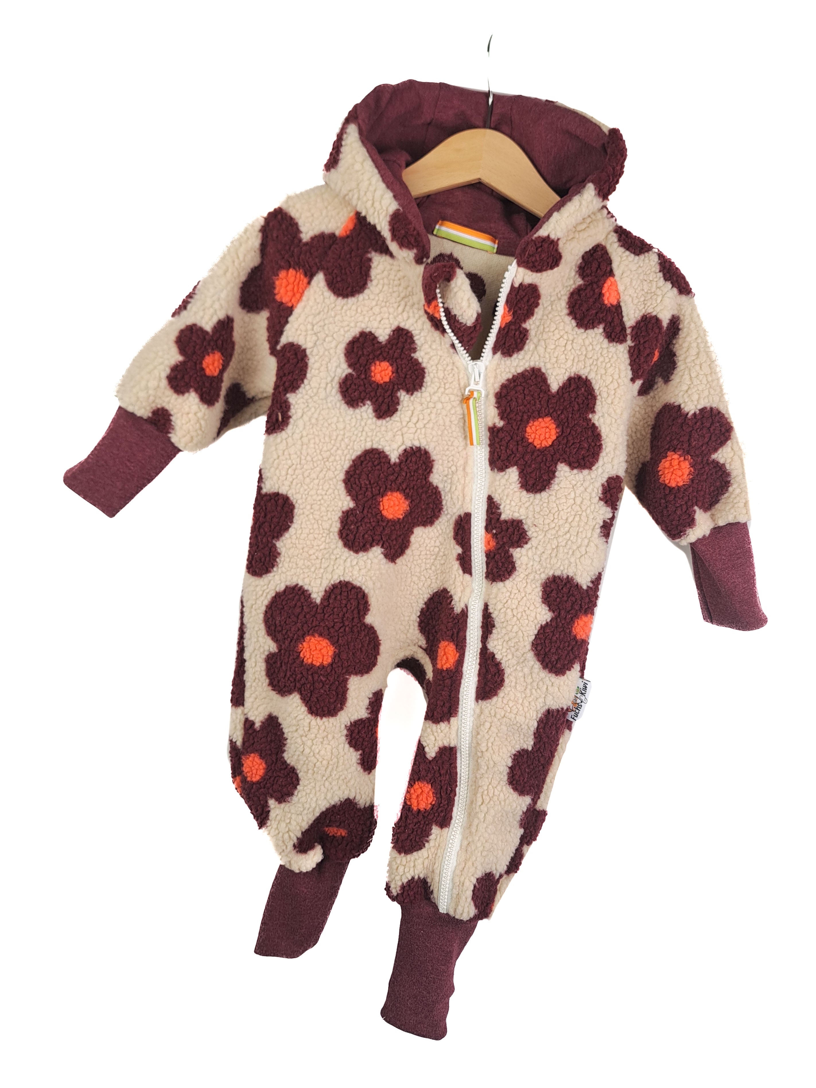 Fleece jumpsuit flowers