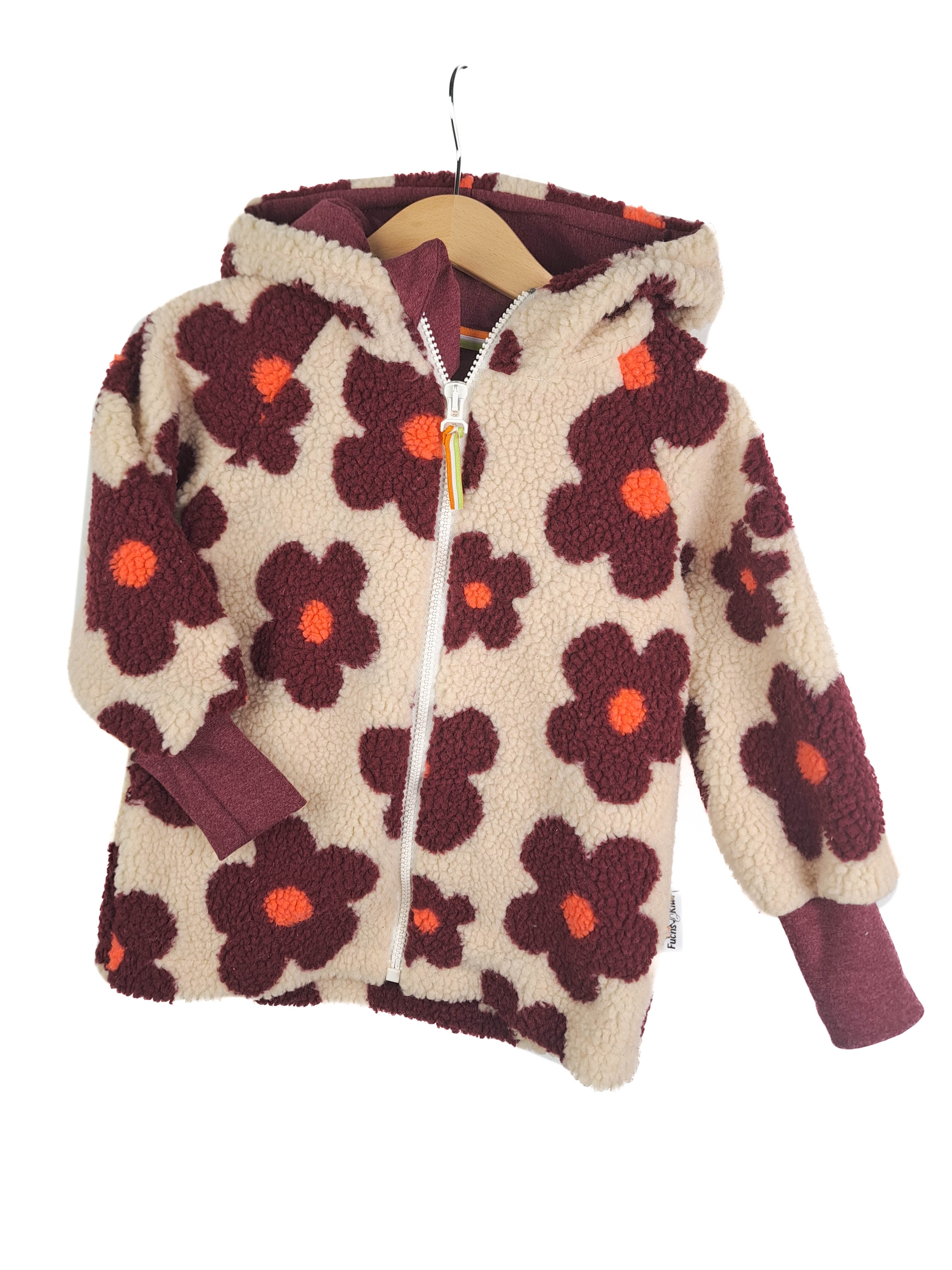 Fleece jacket with floral print