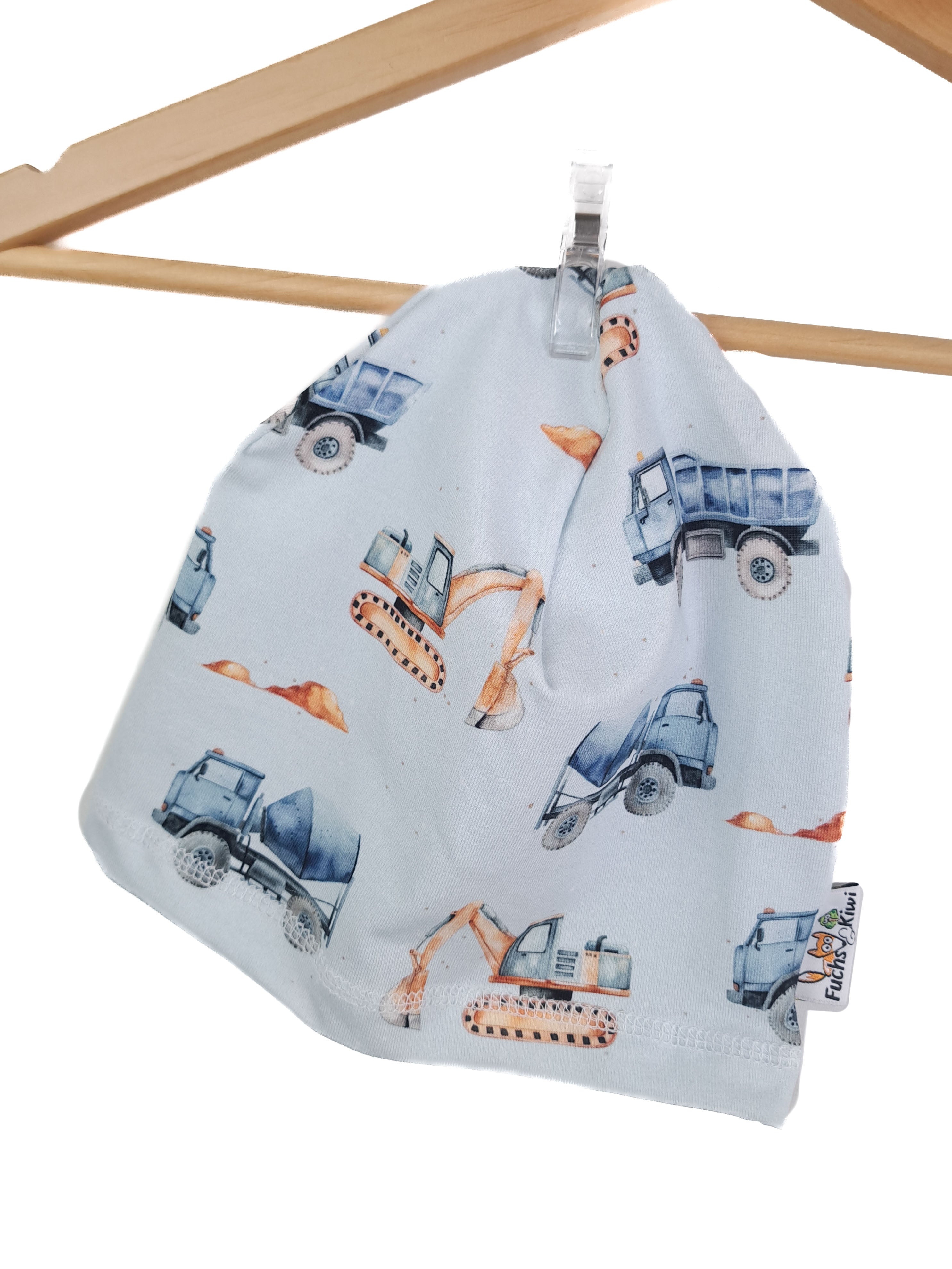 Beanie Baustelle blau 42-44