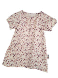 Kurzarmkleid Musselin Blümchen flieder 86/92
