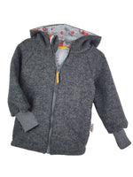 Walkjacke grau mit Helferfahrzeuge