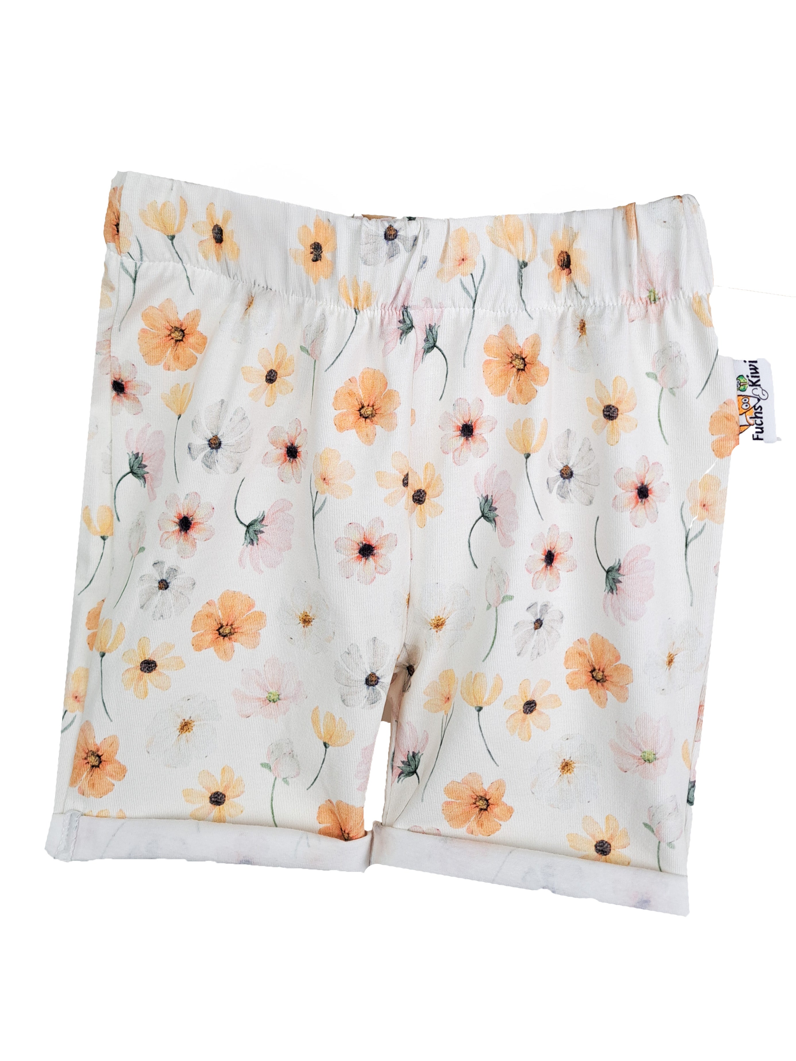 Kurze Shorts Sommerblumen pastell 74/80