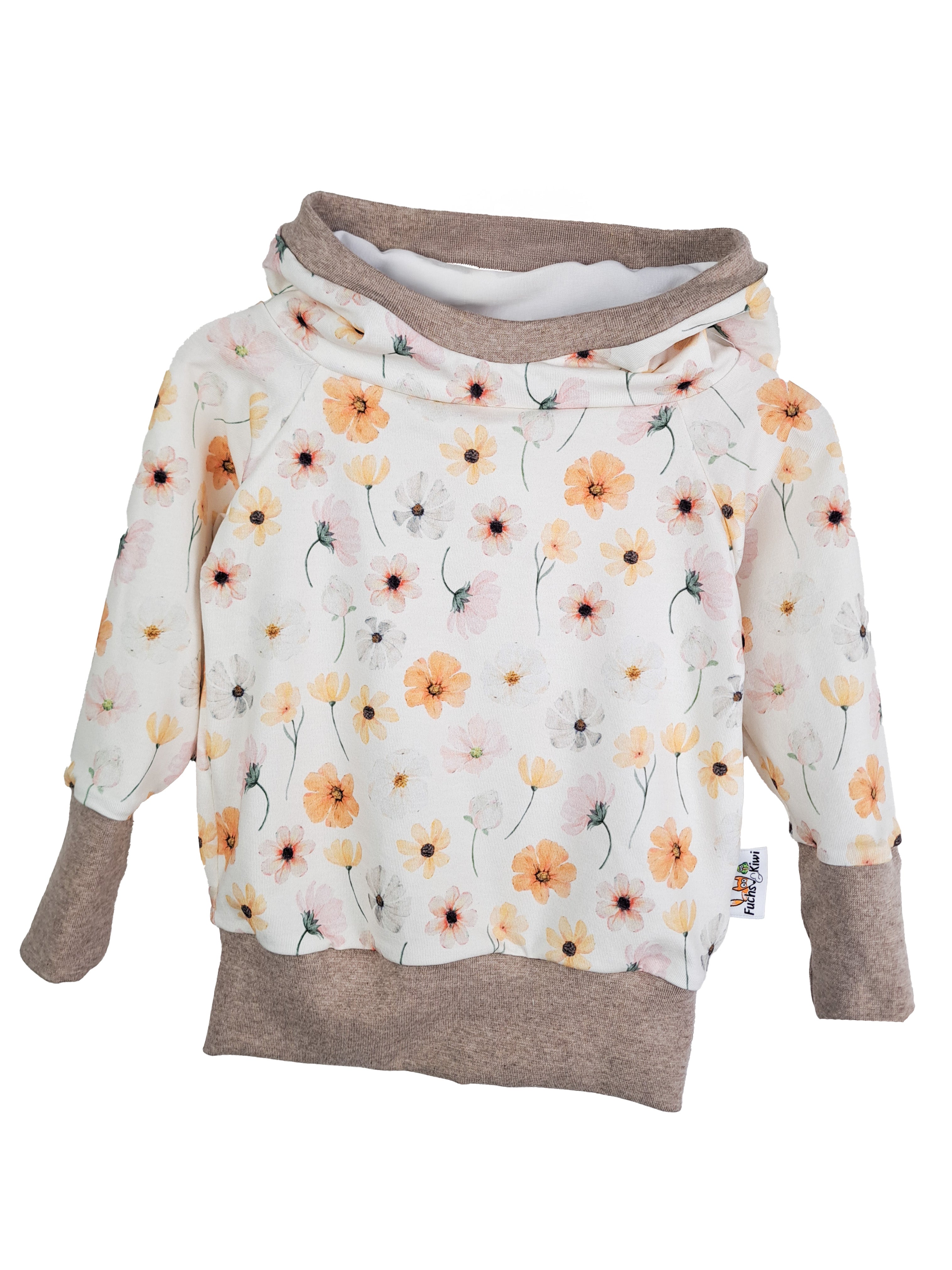 Hoodie Sommerblumen pastell 86/92