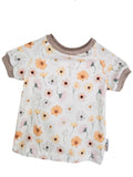 T-Shirt Sommerblumen pastell 74/80