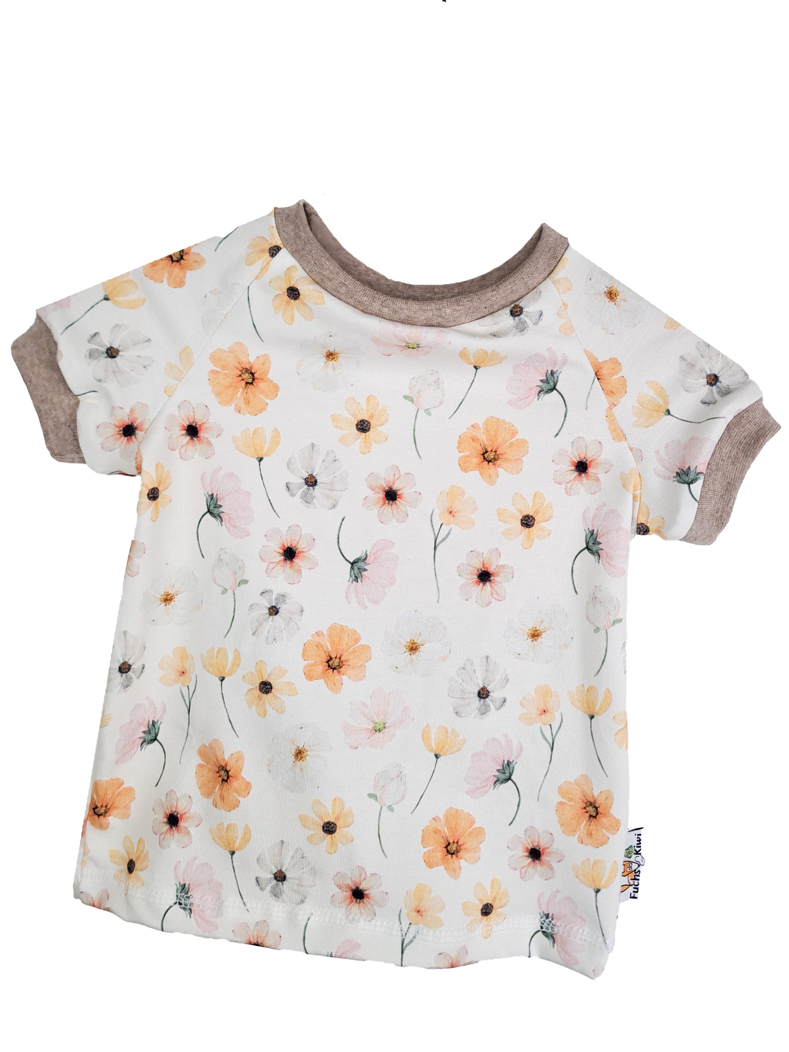T-Shirt Sommerblumen pastell 74/80