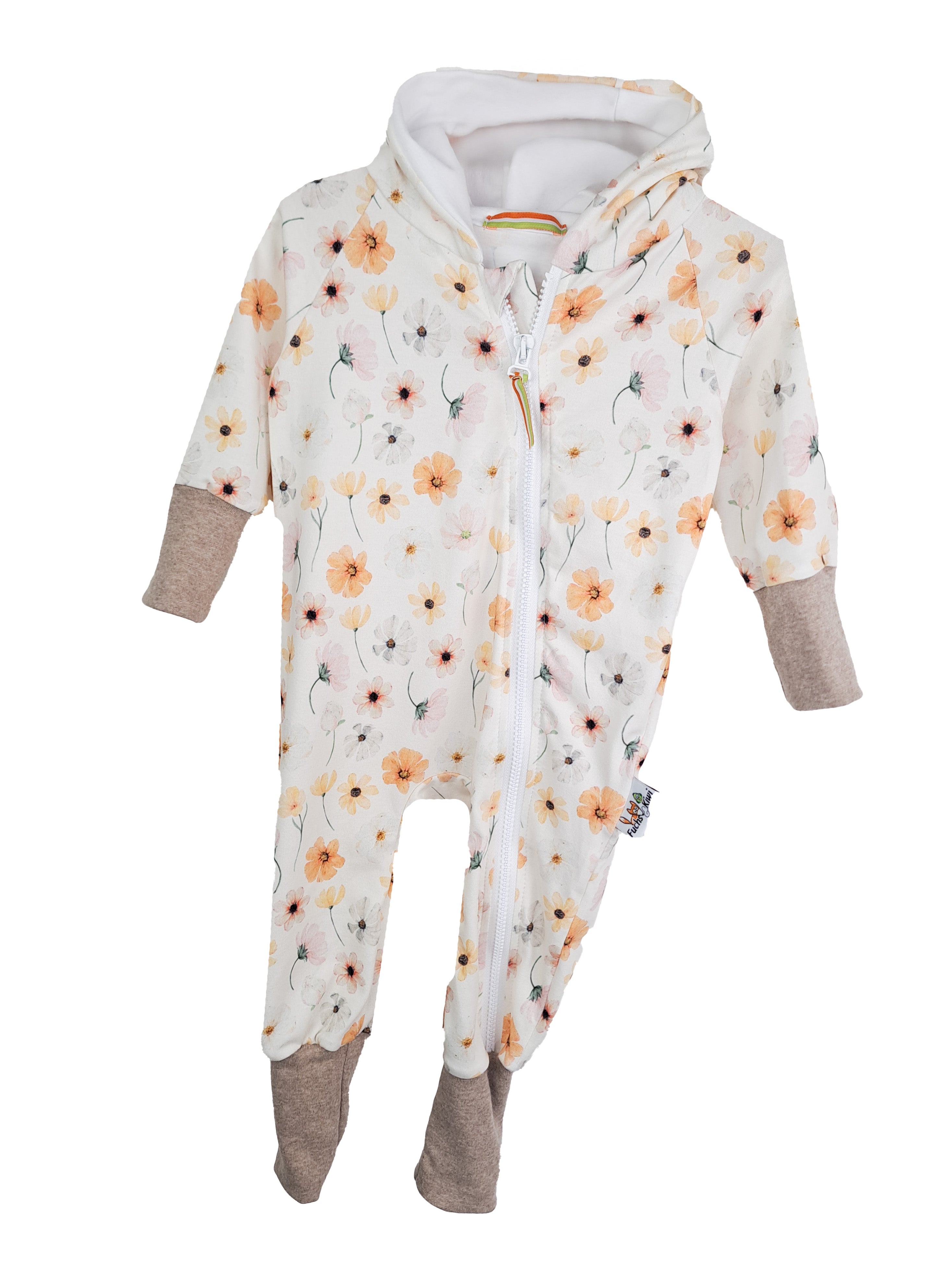 Sweatoverall Sommerblumen pastell 62/68