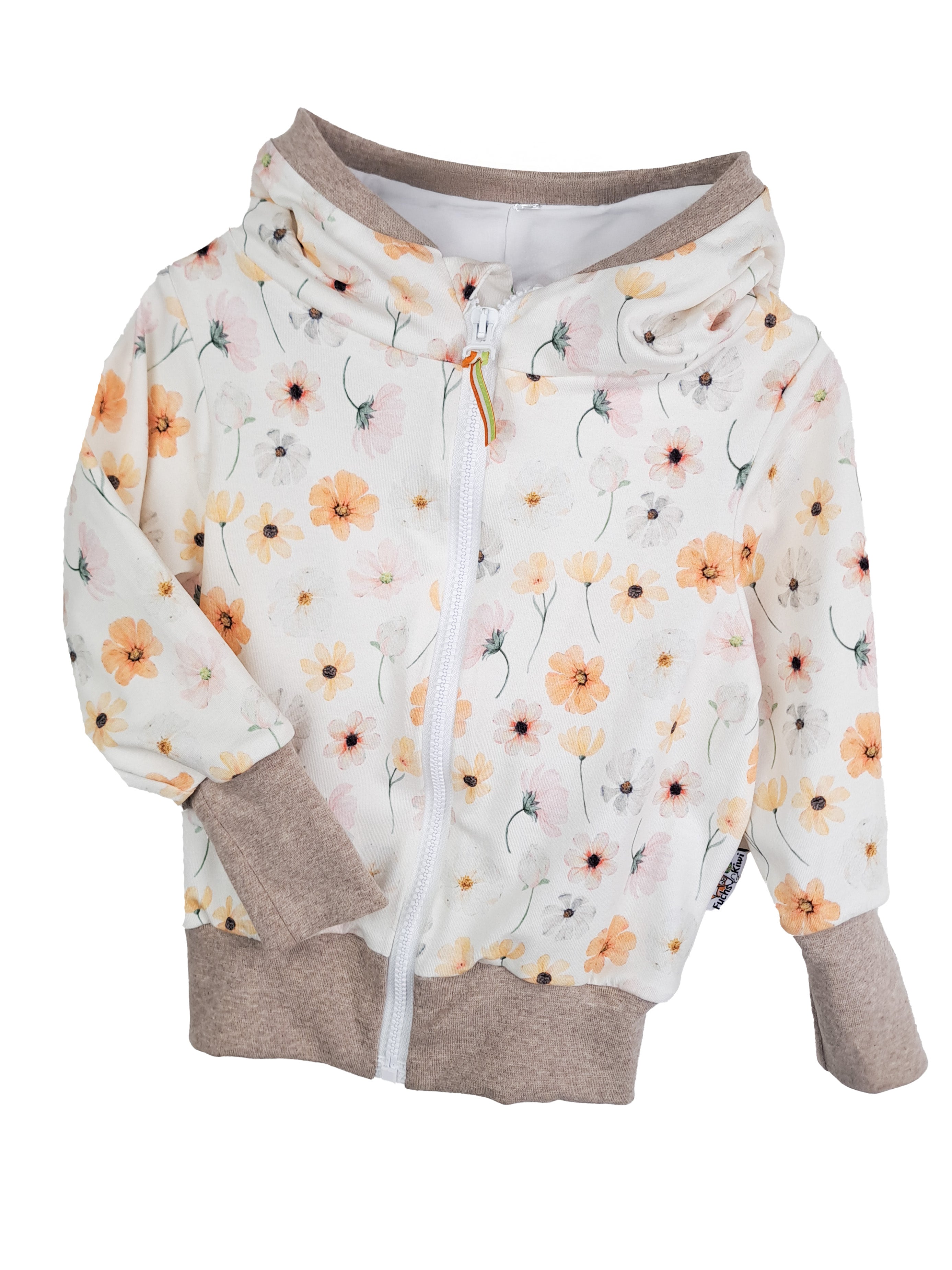Sweatjacke Sommerblumen pastell 86/92
