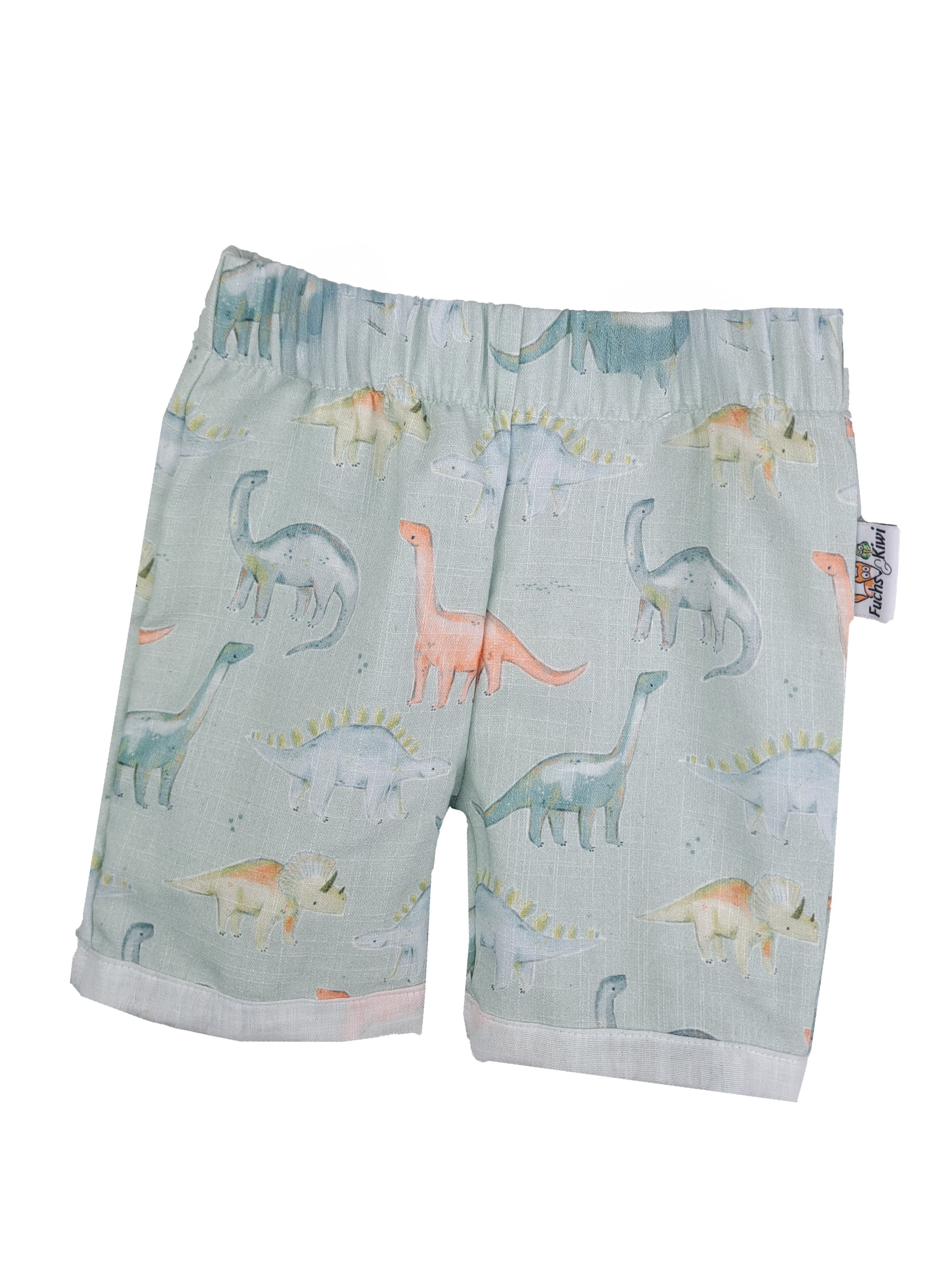 Kurze Shorts Musselin Dinoliebe